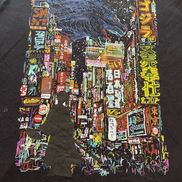 Threadless Black T-Shirt with Unique Design - Picture 1 of 3